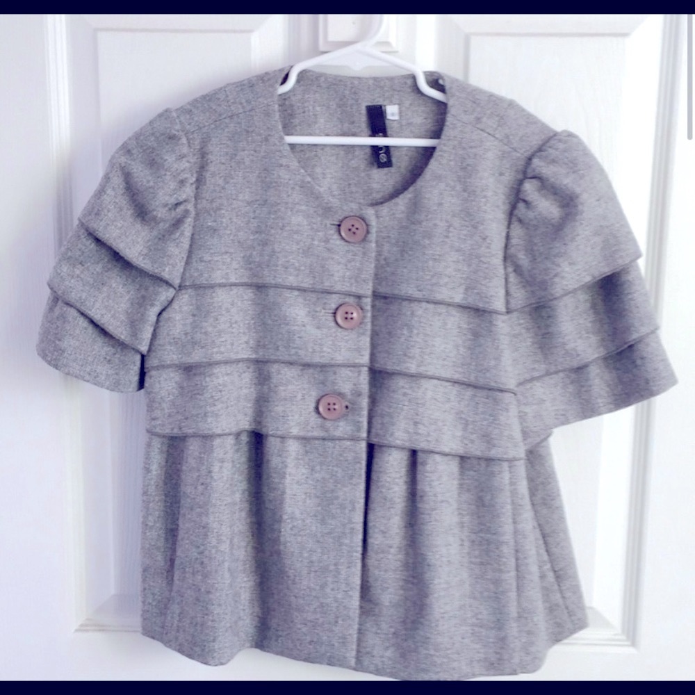 Anthropologie tiered fabric coat